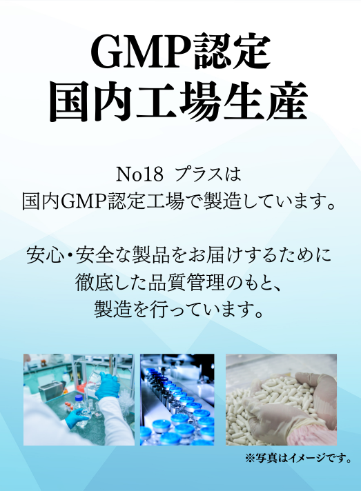 GMP認定国内生産の案内です。